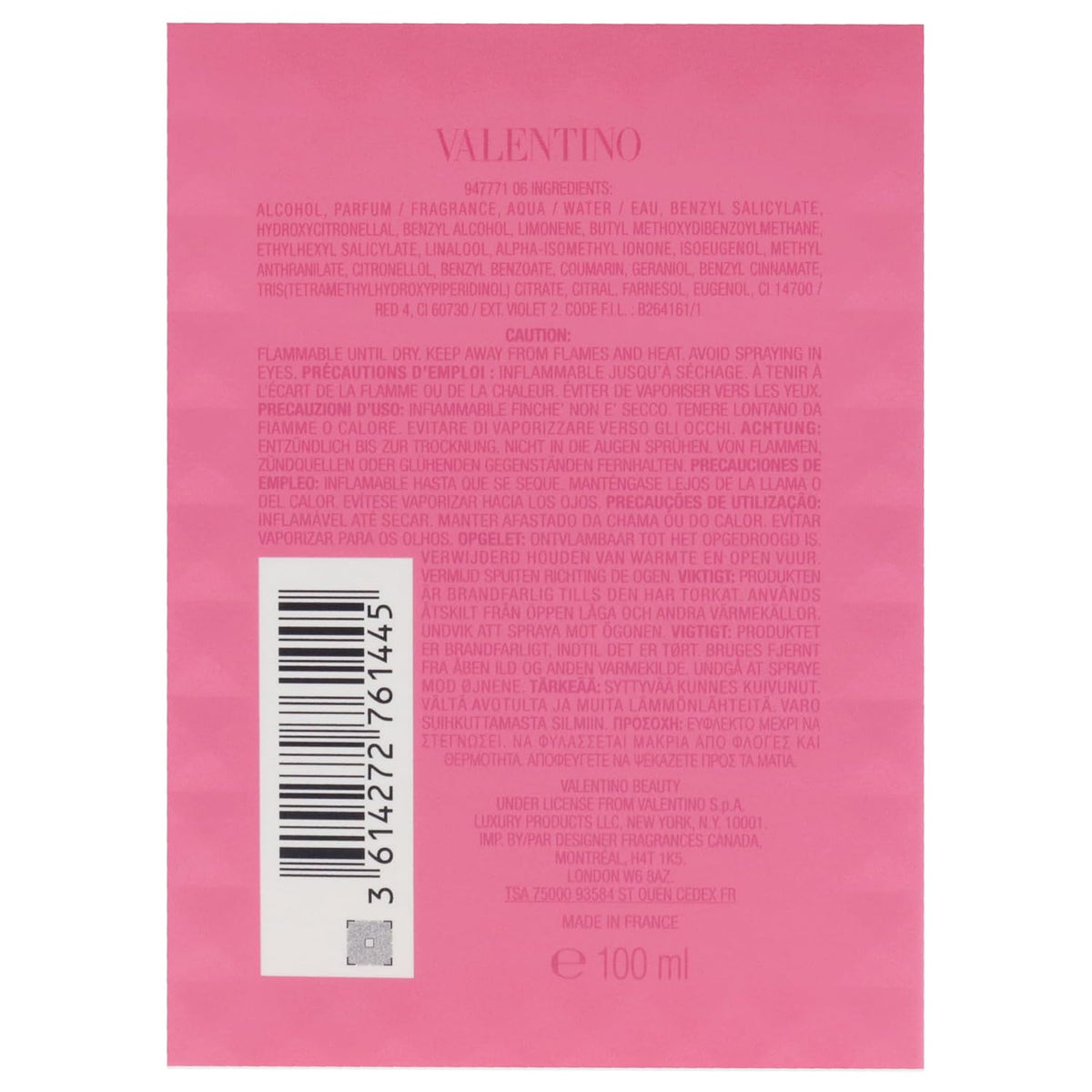 Valentino Donna Born In Roma EDP Spray Women 3.4 oz | Floral ambery woody scents with notes of Jasmine &Cashmeran&Vanilla, Long-lasting perfumes for...