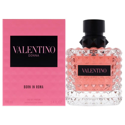 Valentino Donna Born In Roma EDP Spray Women 3.4 oz | Floral ambery woody scents with notes of Jasmine &Cashmeran&Vanilla, Long-lasting perfumes for...